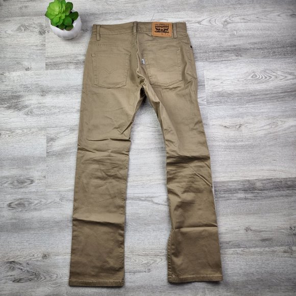 Levi's Pants Jeans 511 Slim Fit Straight Cut Casual Khaki Size 14 Regular - Picture 7 of 9